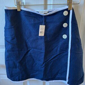 Loft, Lined Skirt Nautical NWT